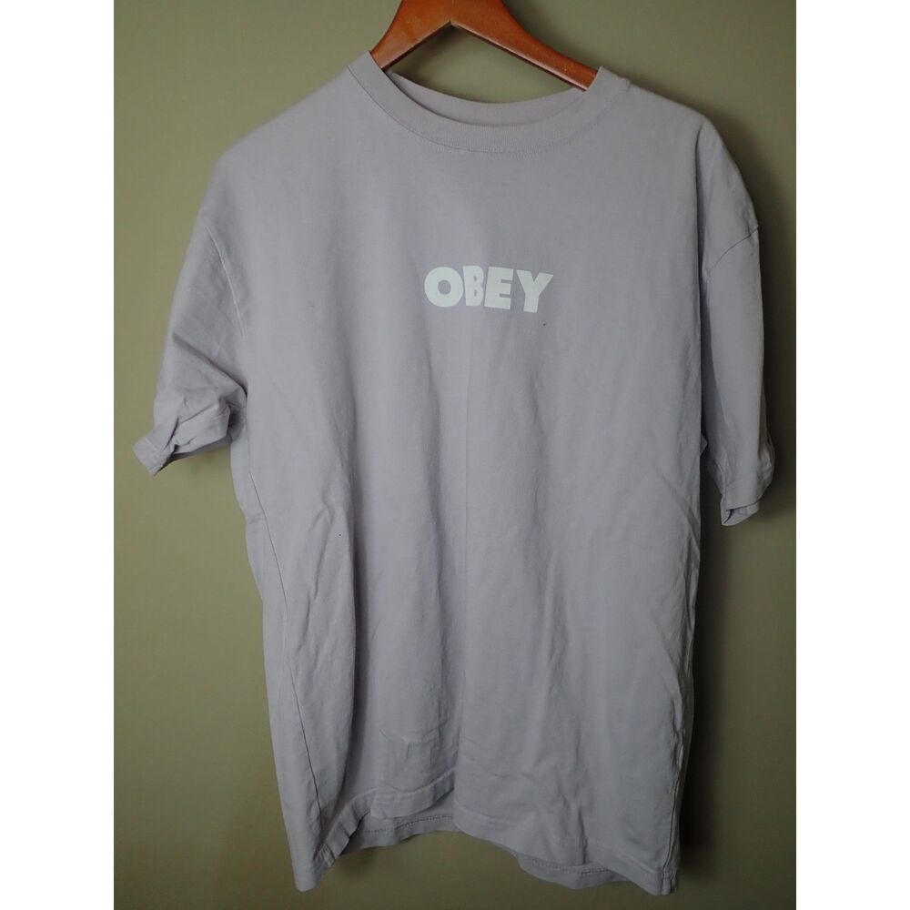 Obey Medium T-Shirt Pinkish White Streetwear Graphic Tee